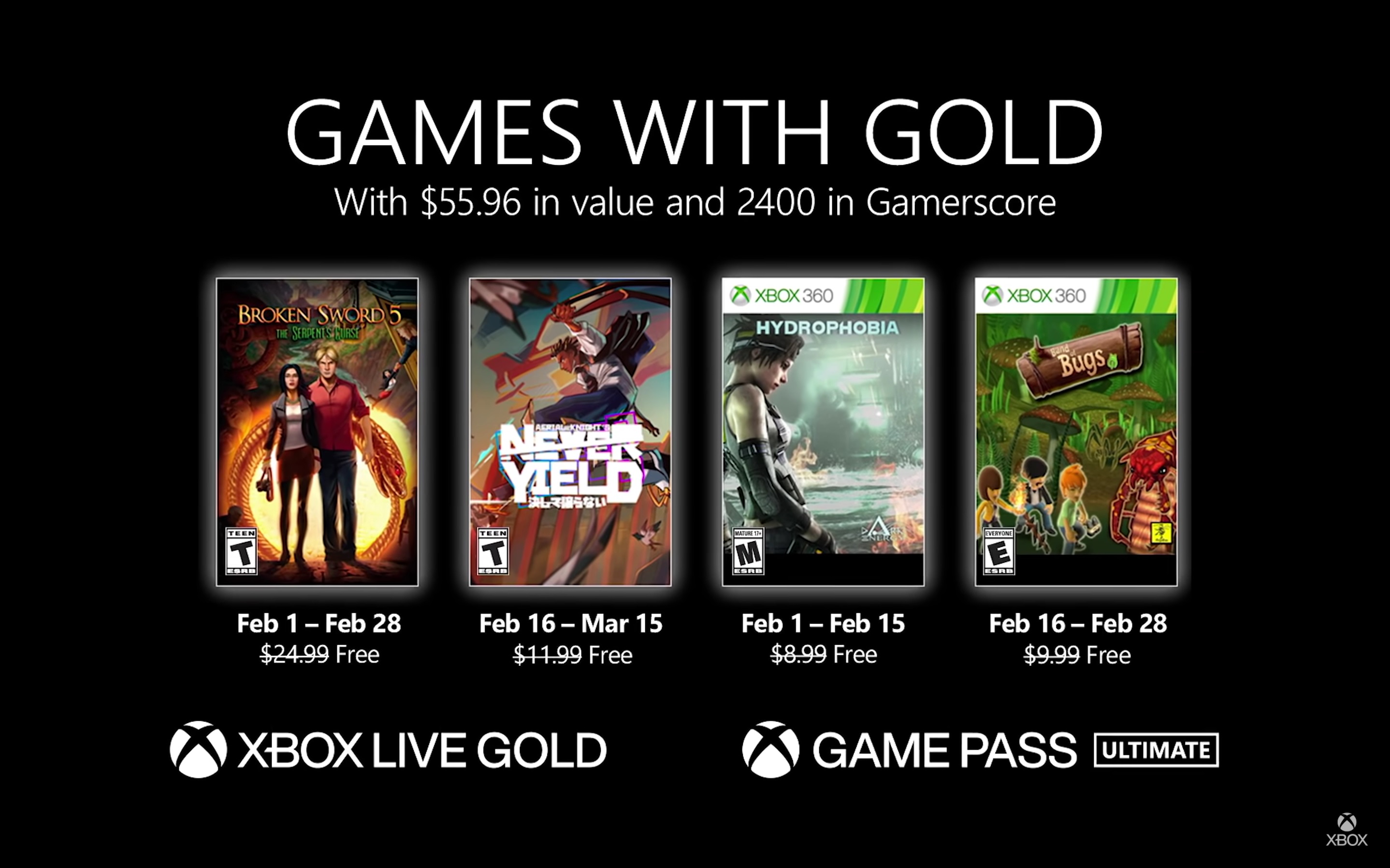 Xbox Live Gold February